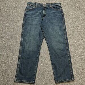 Wrangler Blue Denim Jeans Size 36x29 Classic Straight Fit‎